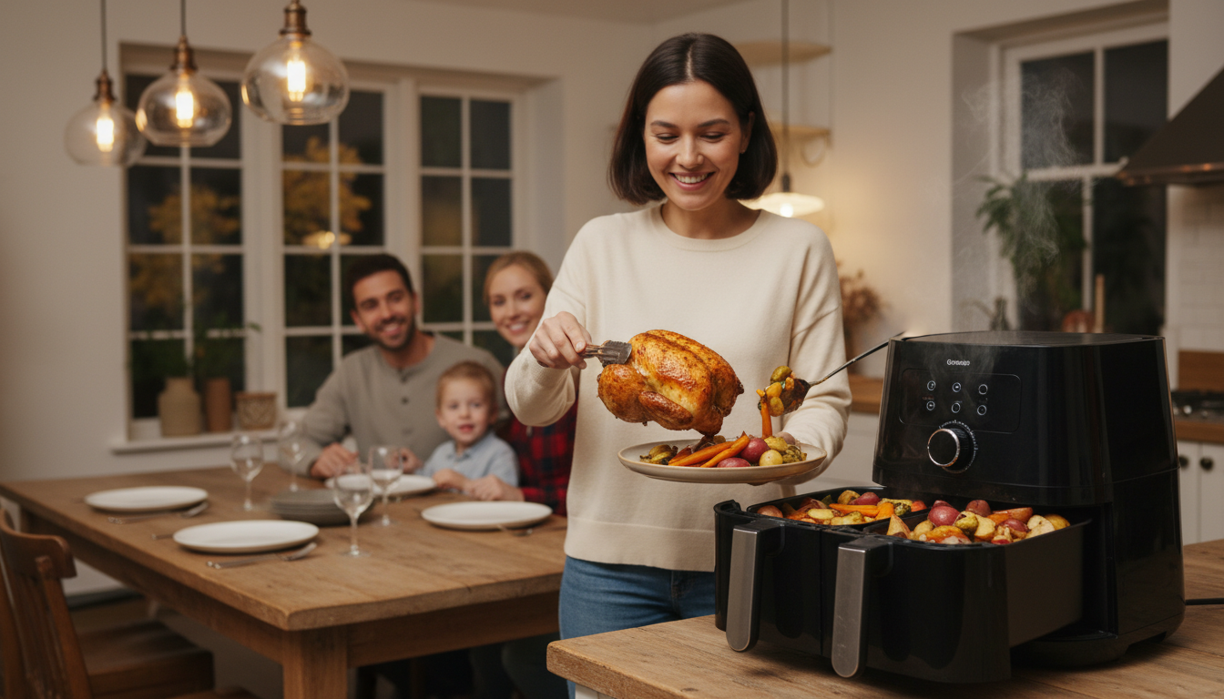 découvrez la friteuse air fryer xxl double chambre 12l, alliant puissance et polyvalence pour cuisiner facilement plusieurs plats simultanément avec des résultats savoureux et croustillants.