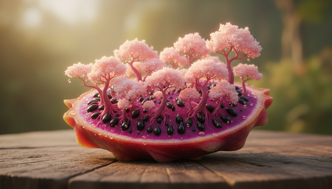 découvrez comment transformer les noyaux de ce fruit festif en une magnifique mini forêt rose en seulement un mois. un projet magique et naturel à réaliser chez vous !