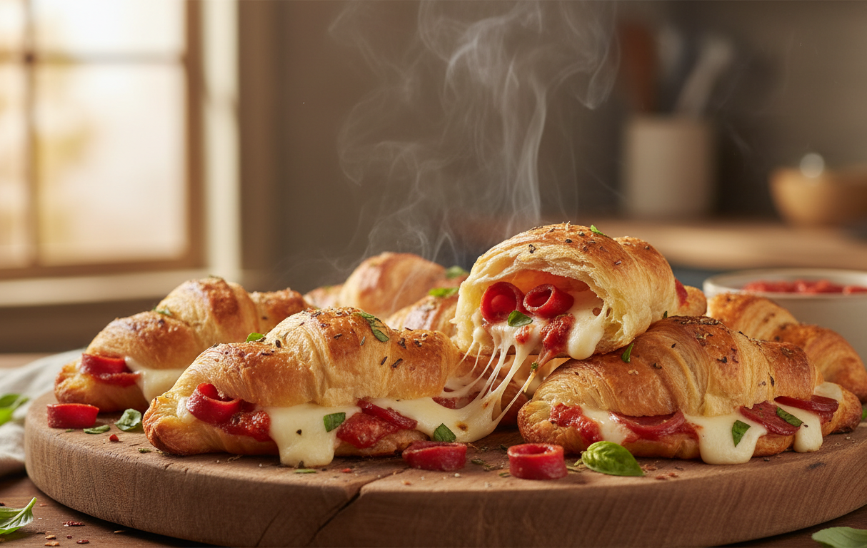 découvrez nos croissants apéro saveur pizza, une explosion de saveurs à chaque fournée pour régaler vos papilles et surprendre vos invités.