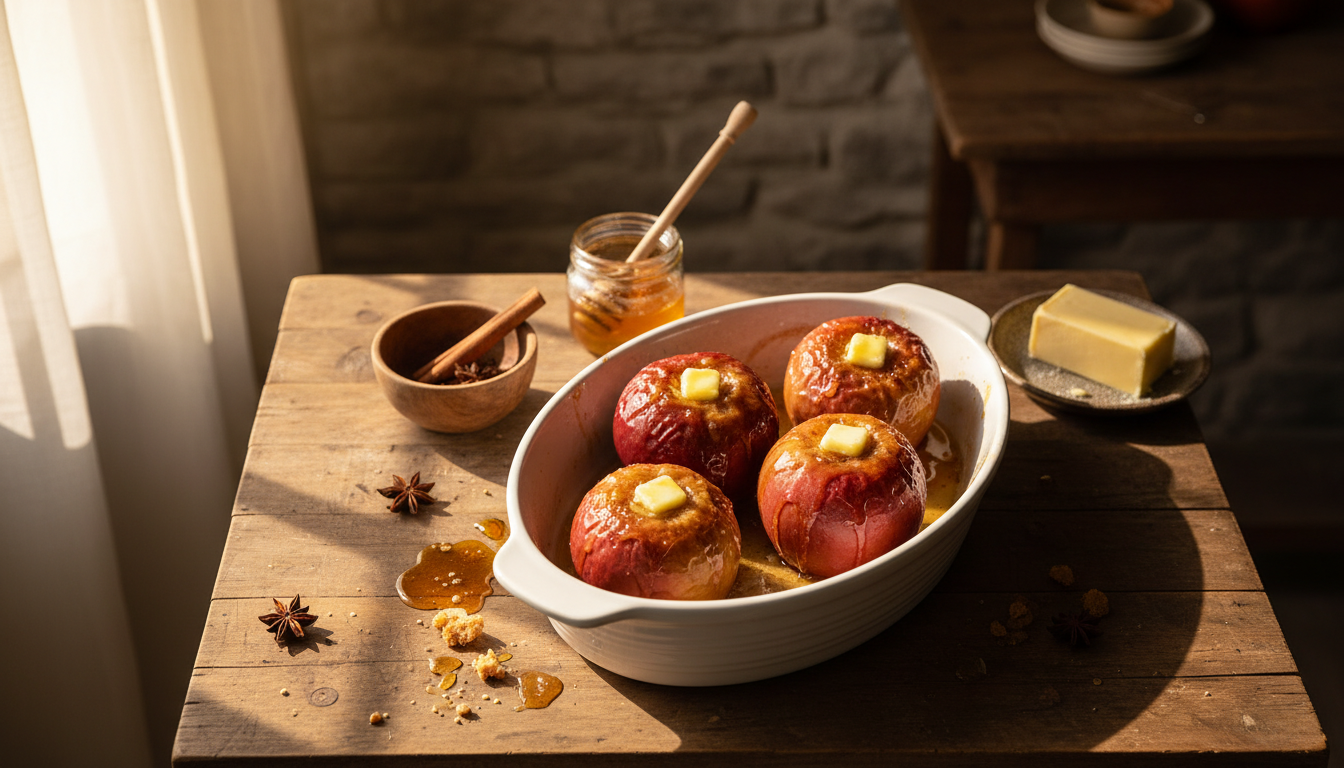 apprenez à préparer des pommes rôties délicieuses avec seulement 4 ingrédients simples, pour un dessert rapide et savoureux qui plaira à tous.