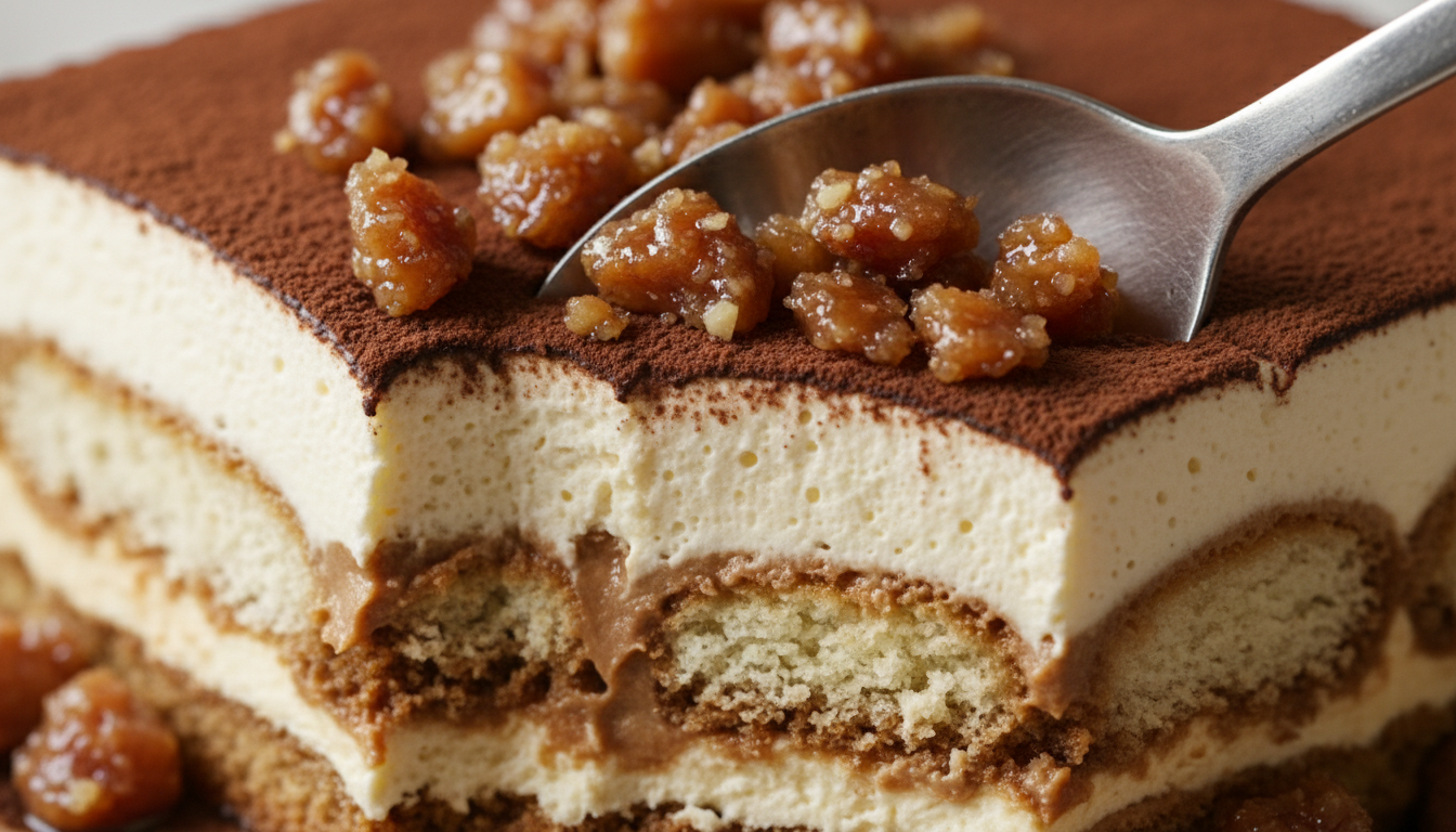 découvrez notre tiramisu à la crème de marrons, une gourmandise exquise notée 4,7/5, pour une dégustation pleine de douceur et de plaisir à chaque bouchée.