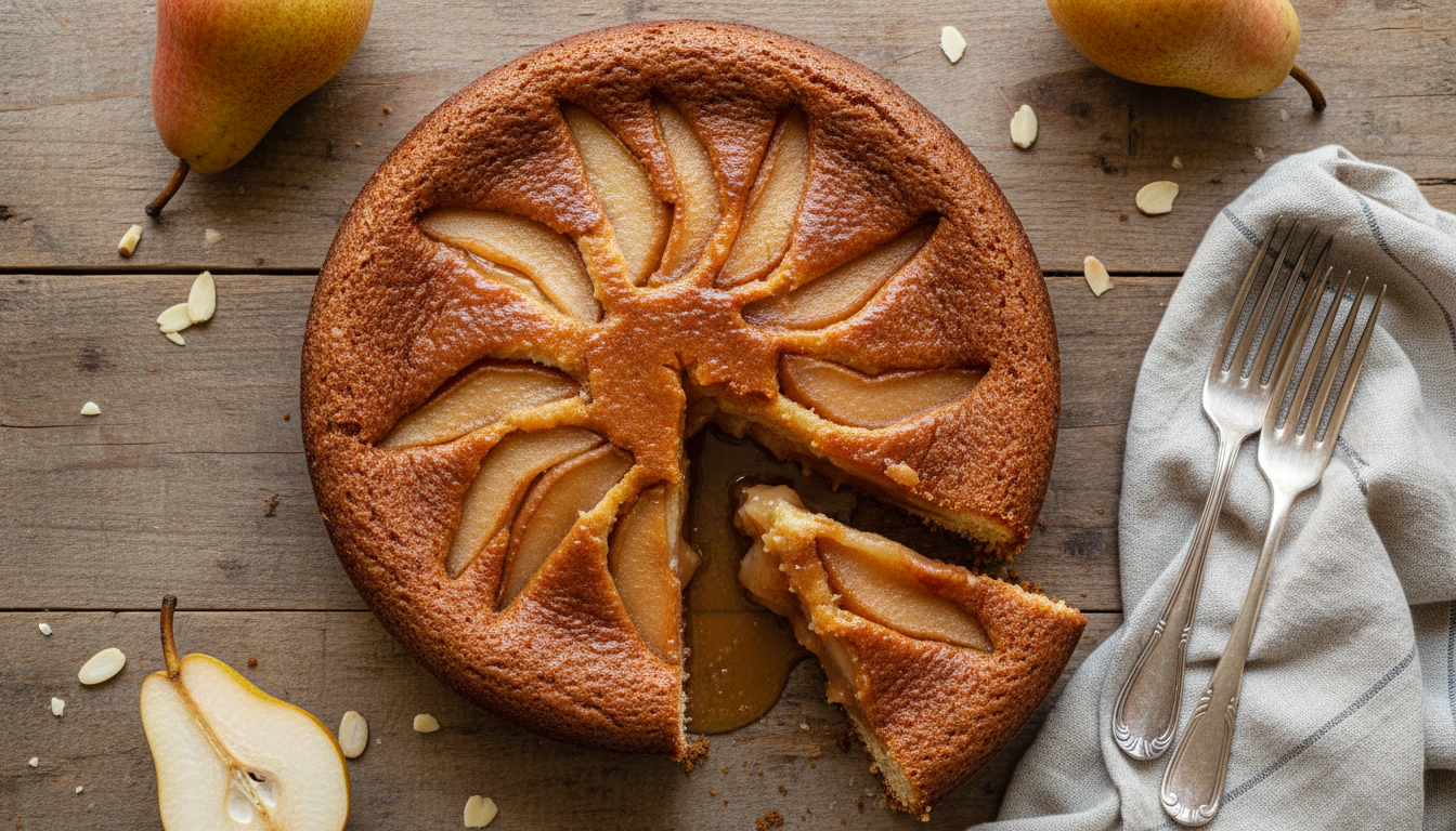 savourez notre délice fondant aux poires, avec un cœur coulant irrésistible et une croûte dorée, pour un dessert raffiné et gourmand.