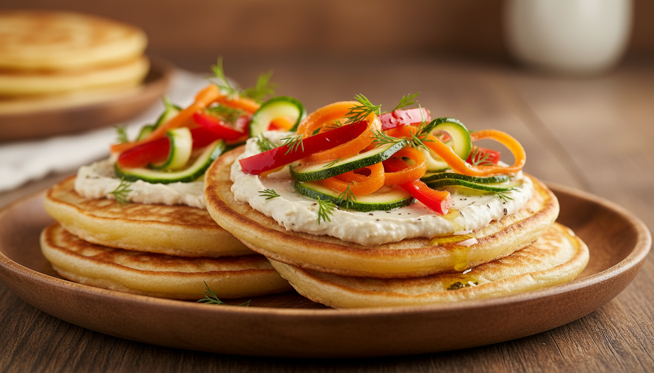 découvrez notre recette de blinis maison garnis de légumes marinés et d'une tartinade végétale gourmande, pour un plat savoureux et sain à partager.