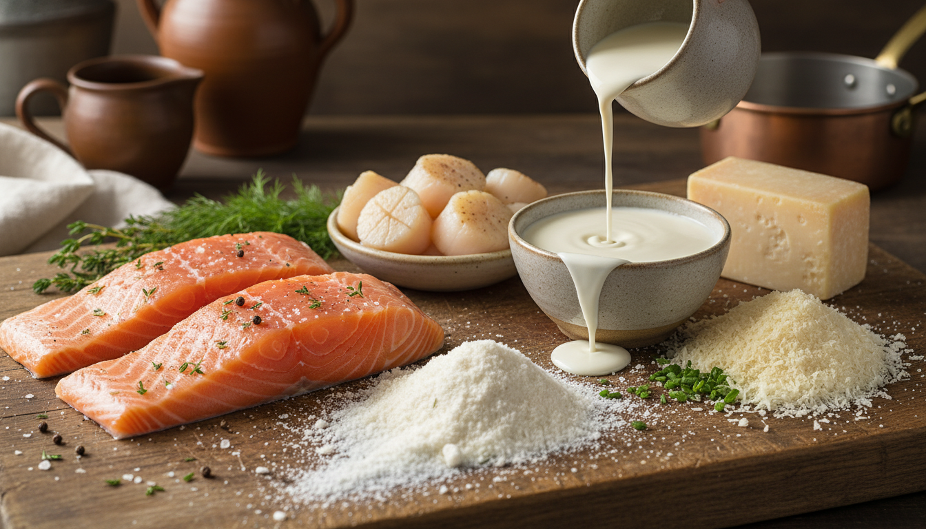 découvrez notre recette facile de gratin de saumon et saint-jacques, un plat savoureux et rapide à préparer pour un festin gourmand sans complications.