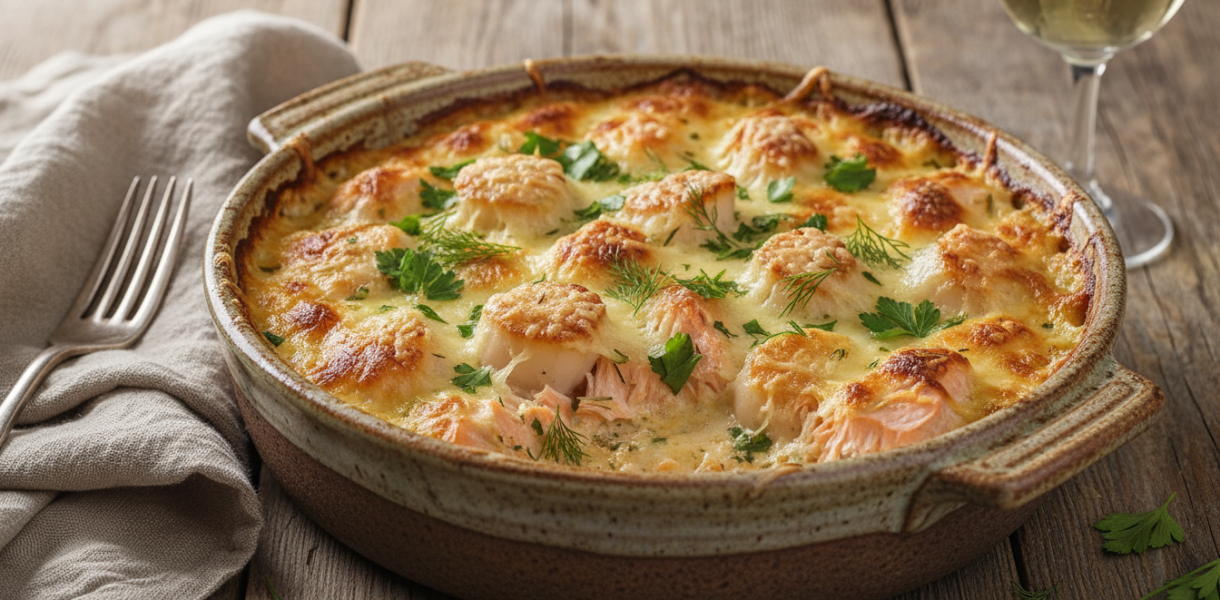 découvrez notre recette facile et gourmande de gratin de saumon et saint-jacques pour un festin délicieux sans complications.