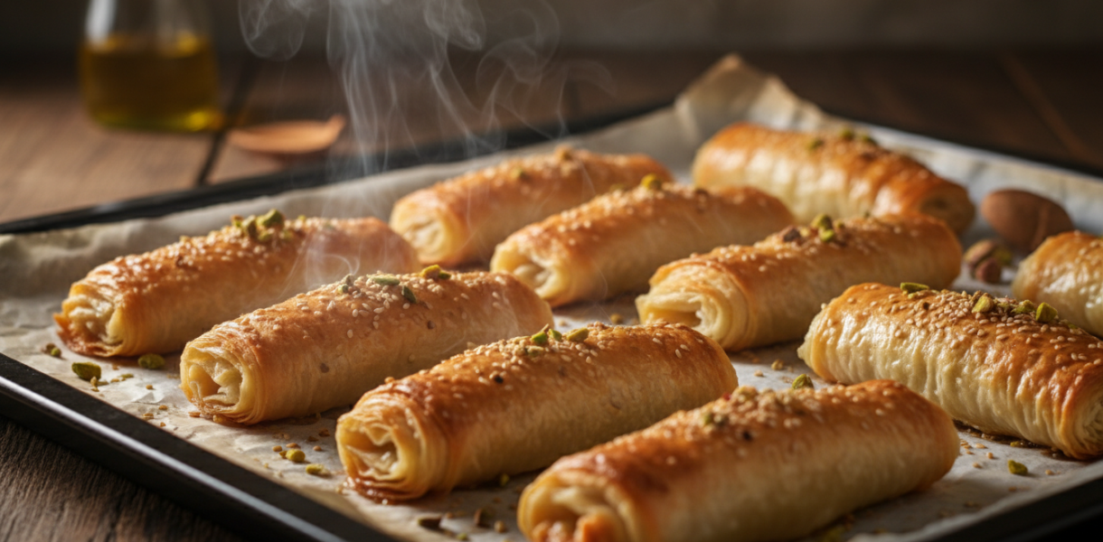 découvrez la recette express et irrésistible de roulés croustillants à la pâte filo, l'apéro parfait des fêtes prêt en seulement 15 minutes pour faire sensation auprès de vos invités.