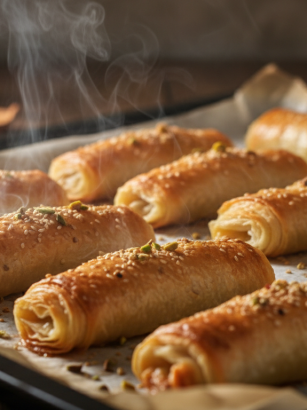 découvrez la recette express et irrésistible de roulés croustillants à la pâte filo, l'apéro parfait des fêtes prêt en seulement 15 minutes pour faire sensation auprès de vos invités.