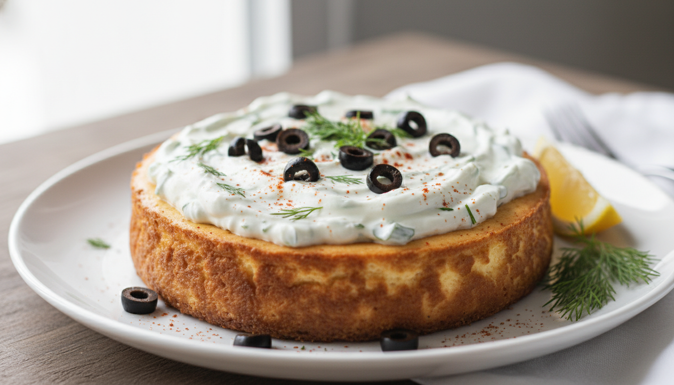 découvrez une recette originale et légère de cheesecake salé, sublimé par une touche fraîche et onctueuse de tzatziki revisité, pour une gourmandise pleine de saveurs.