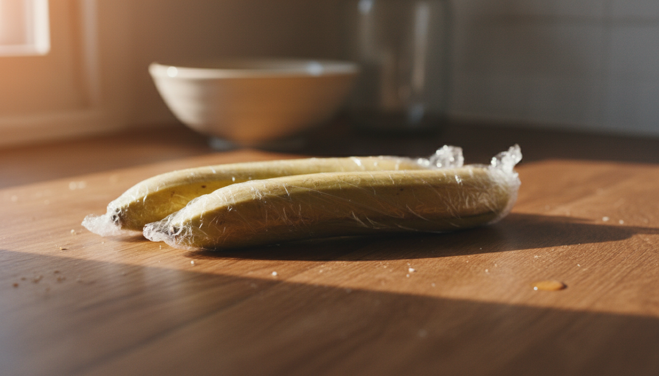 découvrez mon astuce simple et efficace pour garder vos bananes toujours jaunes et fraîches plus longtemps, et éviter qu'elles ne noircissent rapidement.