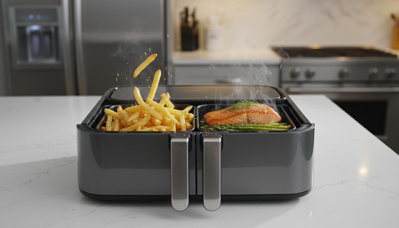 découvrez la ninja foodi flexdrawer 10, la friteuse innovante à double compartiment de 4l offrant une cuisson flexible et rapide pour des repas savoureux en toute simplicité.