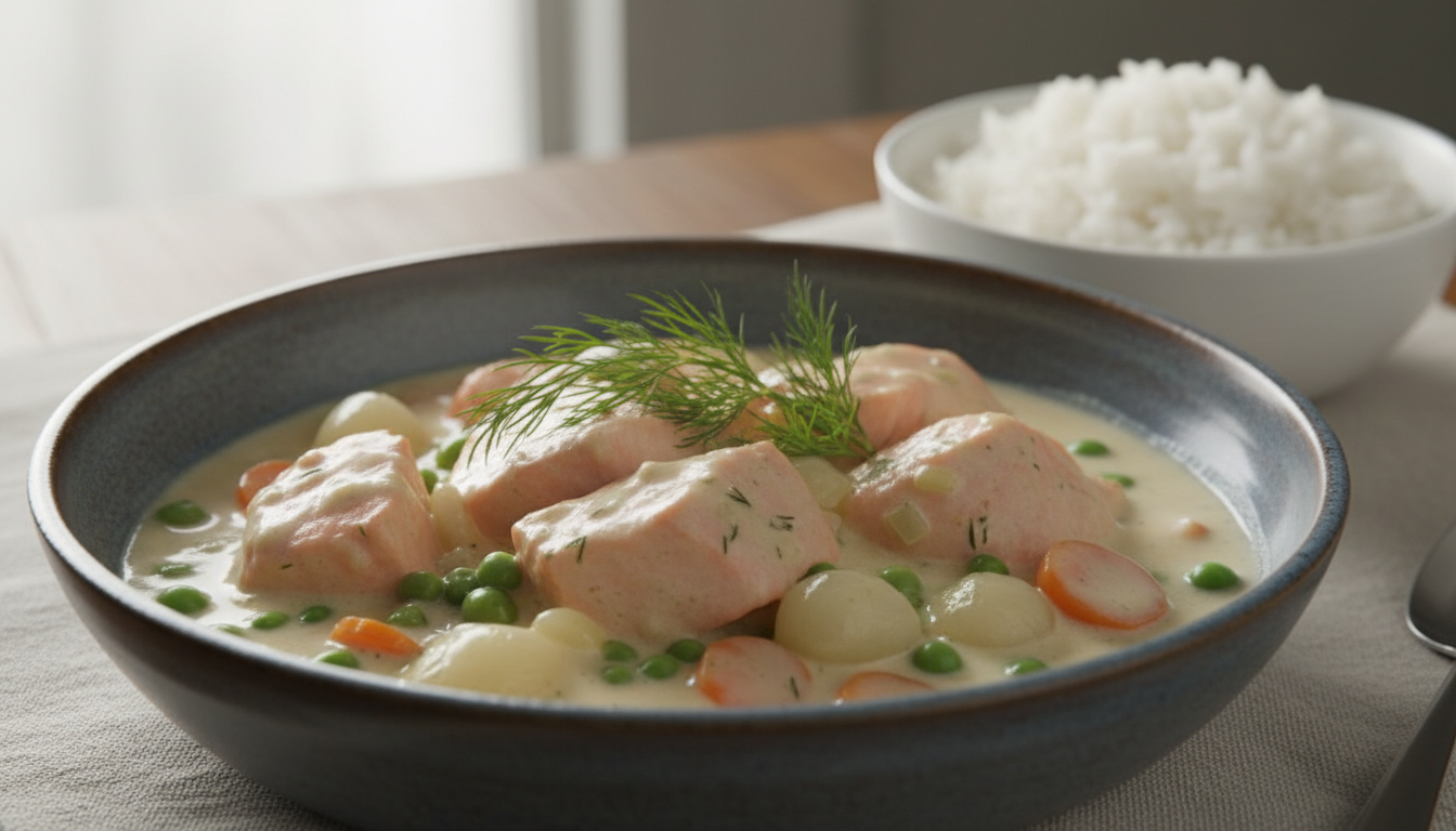 découvrez notre recette de saumon fondant en blanquette légère, un plat crémeux et sain qui allie saveurs délicates et bienfaits nutritionnels pour un repas gourmand et équilibré.