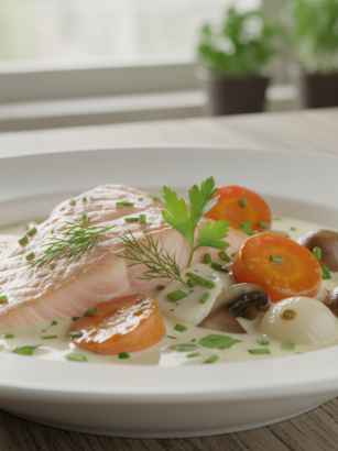 découvrez notre recette de saumon fondant en blanquette légère, un plat crémeux et sain qui allie saveurs délicates et bienfaits nutritifs pour un repas gourmand et équilibré.