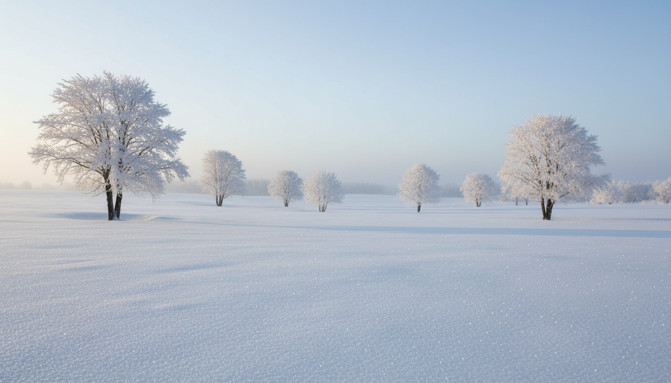 entre noël et le nouvel an, une vague de froid s'installe avec un retour confirmé de la neige en plaine, apportant des paysages hivernaux exceptionnels.