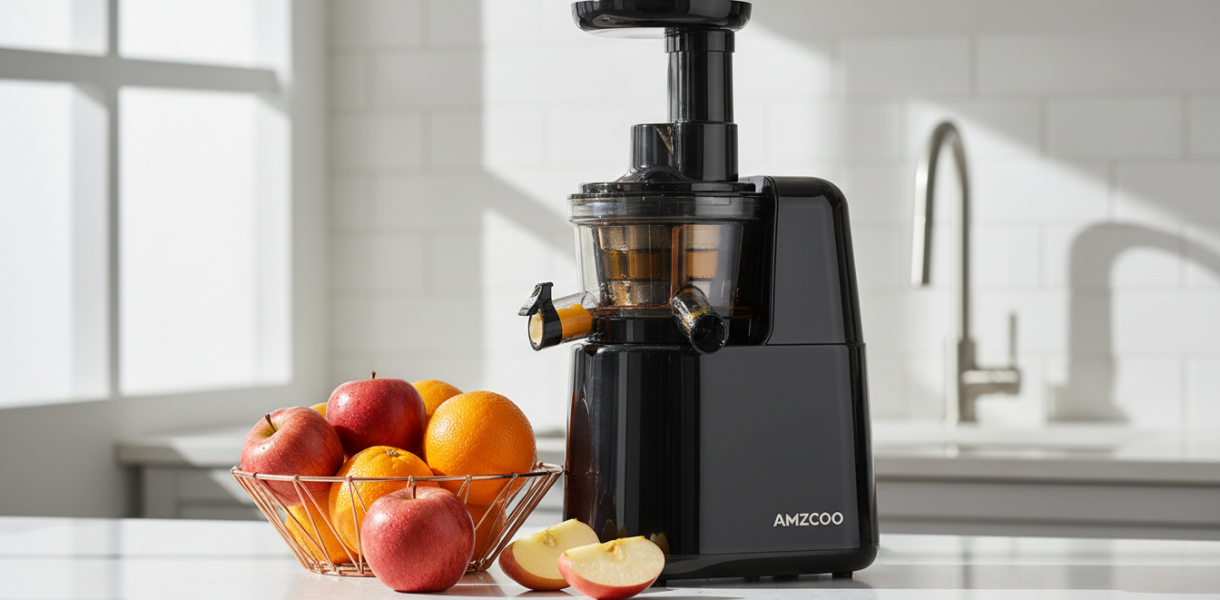 découvrez l'amzcoo slow juicer, un extracteur de jus à froid performant qui préserve les nutriments et offre des jus frais et savoureux à chaque utilisation.