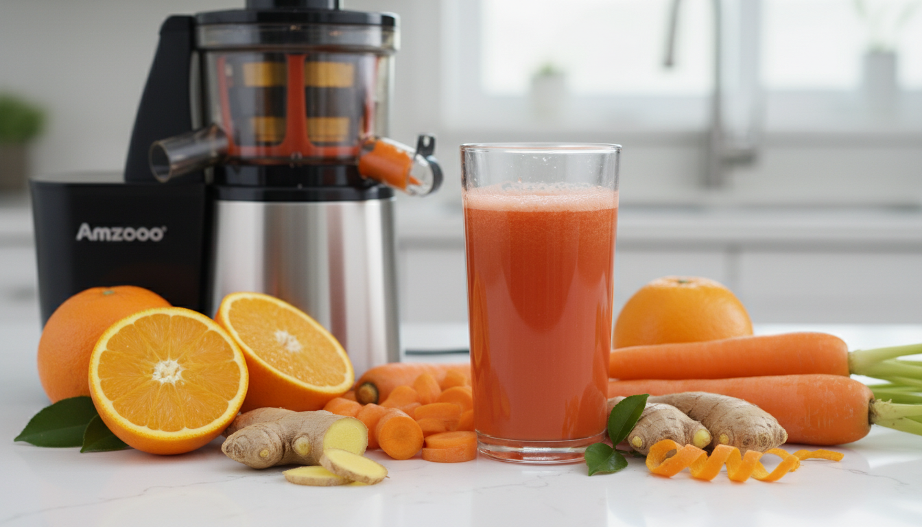 découvrez l'amzcoo slow juicer, un extracteur de jus à froid performant qui préserve les nutriments et offre des jus savoureux et naturels pour une alimentation saine au quotidien.