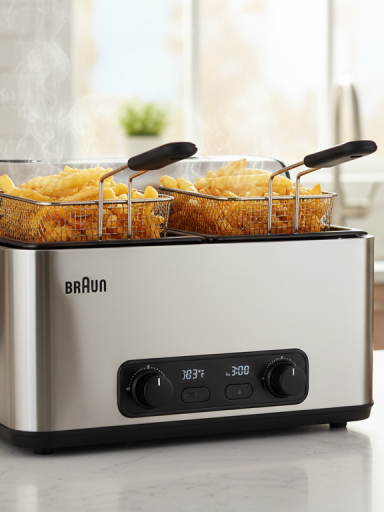 découvrez la braun twincook 3 td3030ibk, la friteuse double bac innovante qui révolutionne la cuisson en permettant de préparer deux plats simultanément pour gagner du temps et savourer des fritures parfaites.