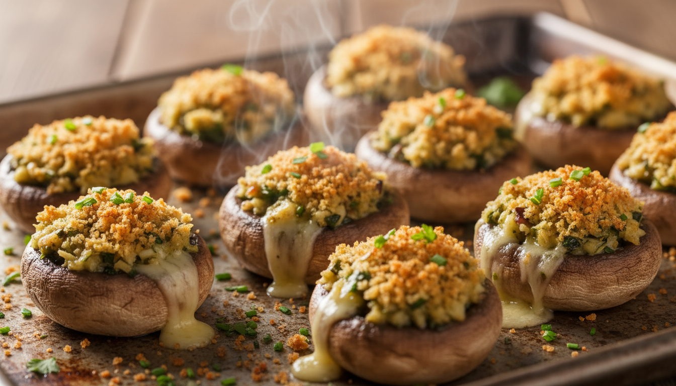 découvrez notre recette savoureuse de champignons rôtis à l’ail et aux fines herbes, un apéritif chaud, fondant et croustillant parfait pour régaler vos invités.