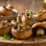 Délices gratinés : champignons fondants à l’ail et fines herbes pour un apéro chaud et croustillant