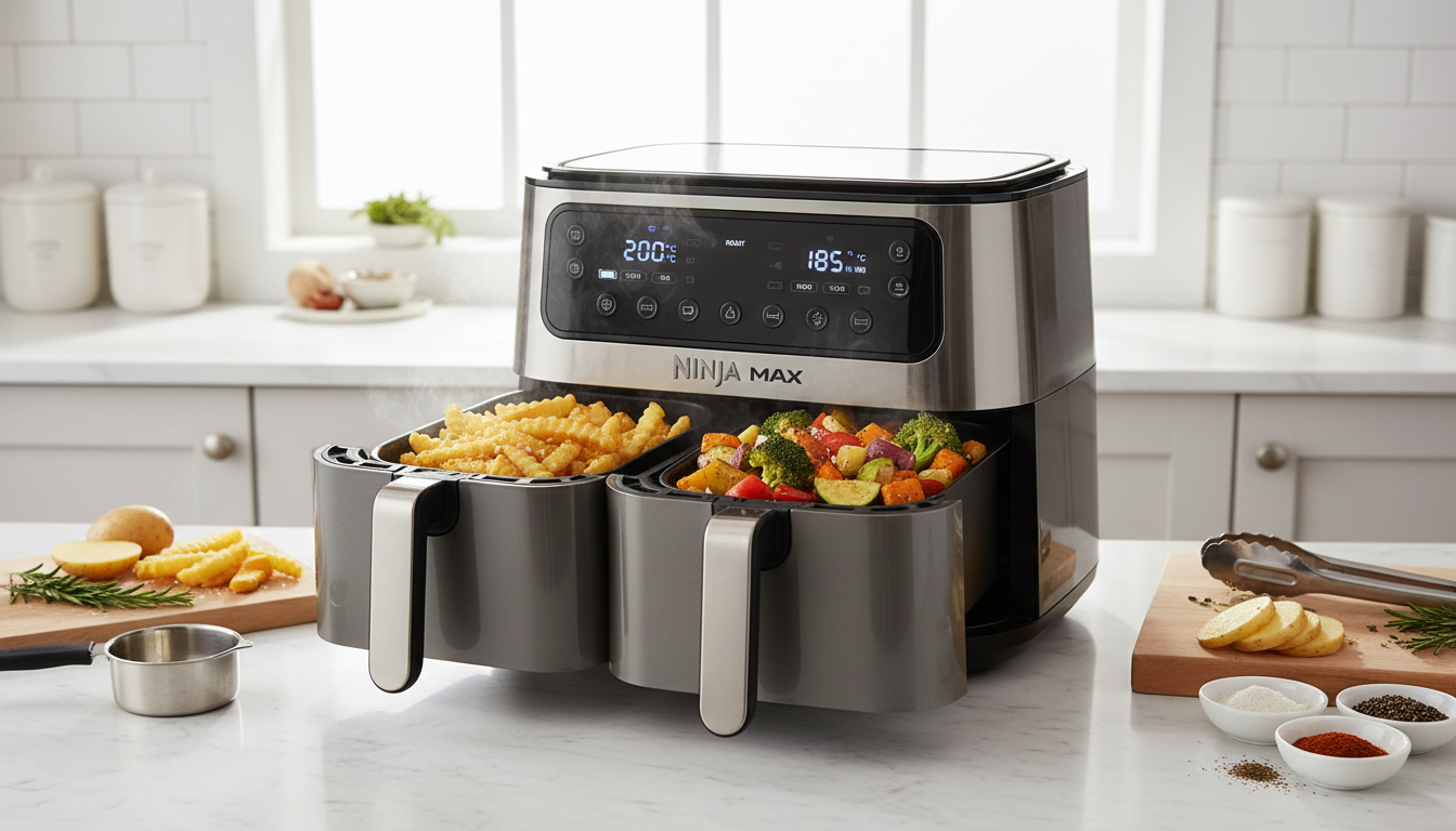 découvrez la friteuse ninja foodi max dual zone 9,5l, alliant performance et polyvalence pour des cuissons parfaites. profitez d'un essai complet de cet appareil innovant.