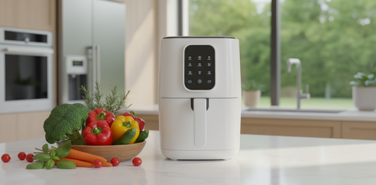 découvrez la friteuse ninja double stack xl sl400euwh avec sa grande capacité de 9,5 l pour une cuisson saine sans huile. profitez de repas croustillants et savoureux en toute simplicité.