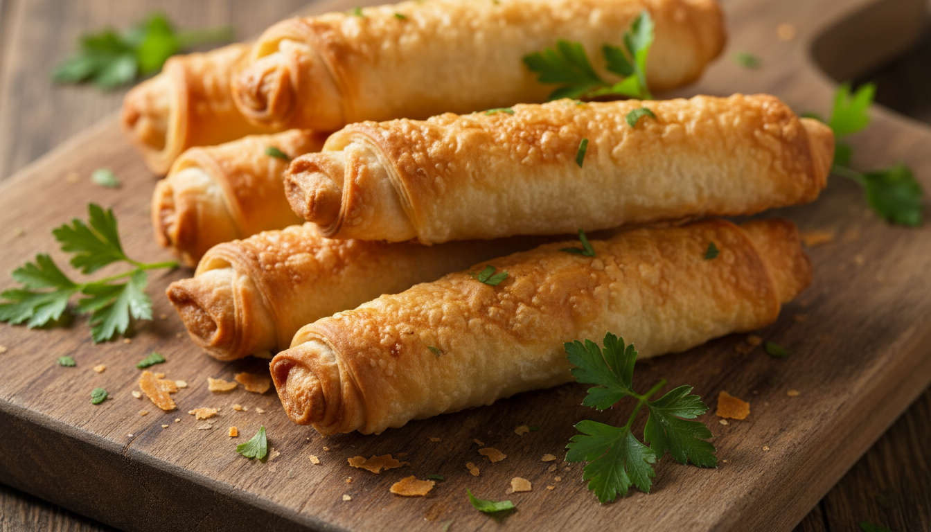 découvrez mes roulés croustillants à la pâte filo prêts en seulement 15 minutes, parfaits pour un apéritif rapide et gourmand. une recette délice minute pour impressionner vos invités facilement.