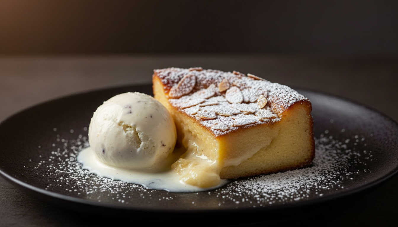 découvrez notre fondant aux poires : un dessert élégant avec un cœur coulant et une croûte dorée, irrésistiblement fondant, parfait pour partager un moment gourmand.