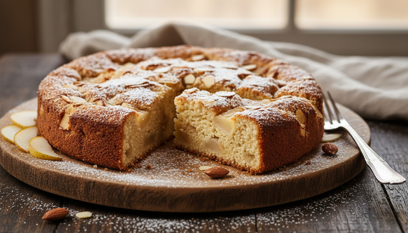 découvrez notre gâteau aux poires fusion, alliant une douceur moelleuse à un croquant irrésistible pour un plaisir gourmand inoubliable.