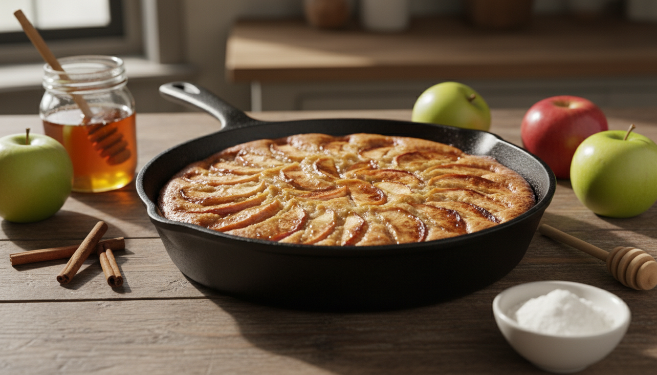 découvrez notre recette rapide et facile de gâteau aux pommes à la poêle, idéale pour un dessert savoureux sans utiliser de four.