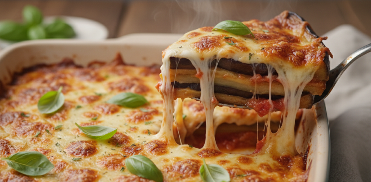 découvrez notre recette de gratin d'aubergines à la mozzarella de bufala, une délicieuse douceur fondante et légère qui ravira vos papilles.