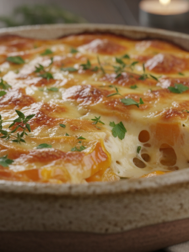 découvrez notre gratin de butternut au fromage frais, une recette fondante et crémeuse aux herbes fraîches, idéale pour réchauffer vos soirées d'hiver avec douceur et saveurs.