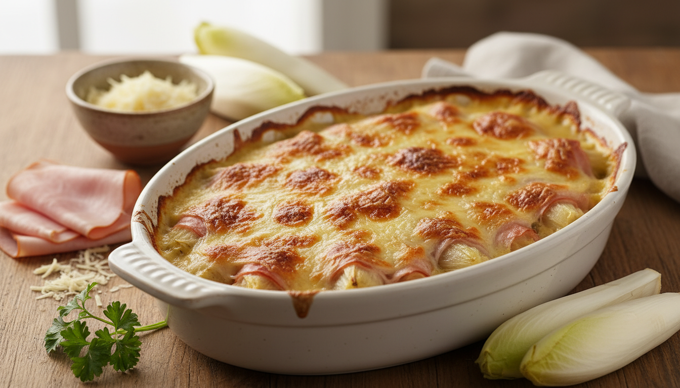 découvrez notre recette facile et rapide de gratin d’endives au jambon, un plat gourmand et fondant qui réchauffe les cœurs en toute simplicité.