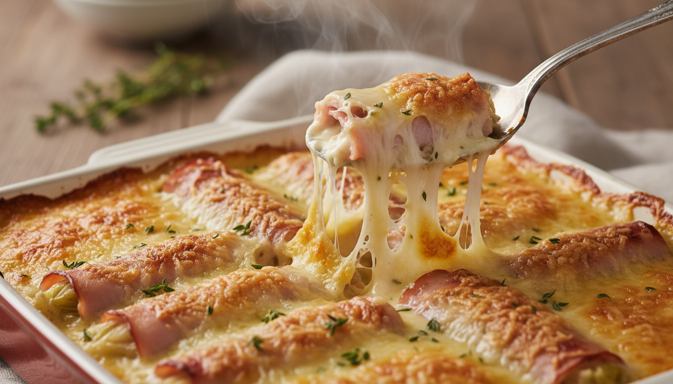 découvrez notre recette rapide et gourmande de gratin d’endives au jambon, un plat fondant et réconfortant qui réchauffe les cœurs à chaque bouchée.