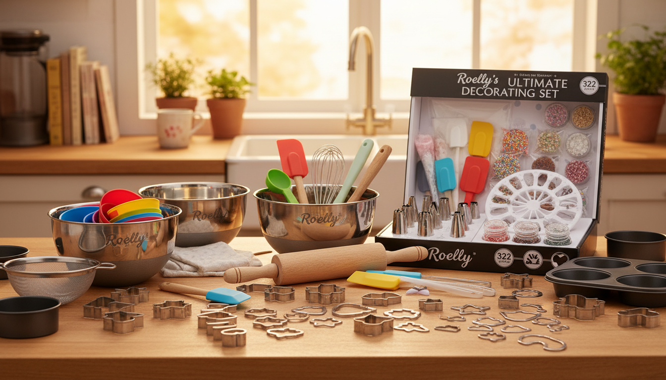 découvrez le kit pâtisserie roelly 322 pièces, l'indispensable pour réaliser toutes vos créations gourmandes avec facilité et précision. parfait pour les amateurs et professionnels.