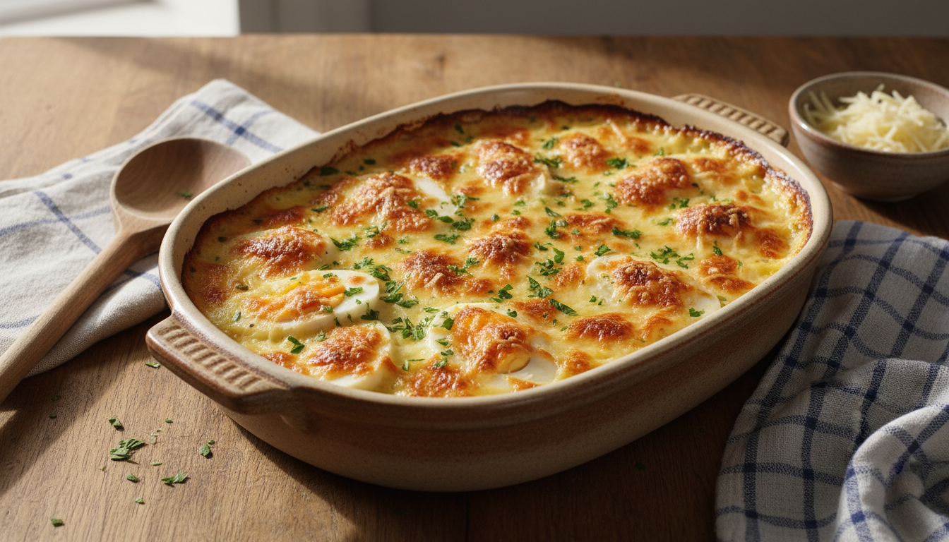 découvrez le gratin d’œufs durs, une recette familiale savoureuse, économique et simple à réaliser, parfaite pour régaler toute la famille.