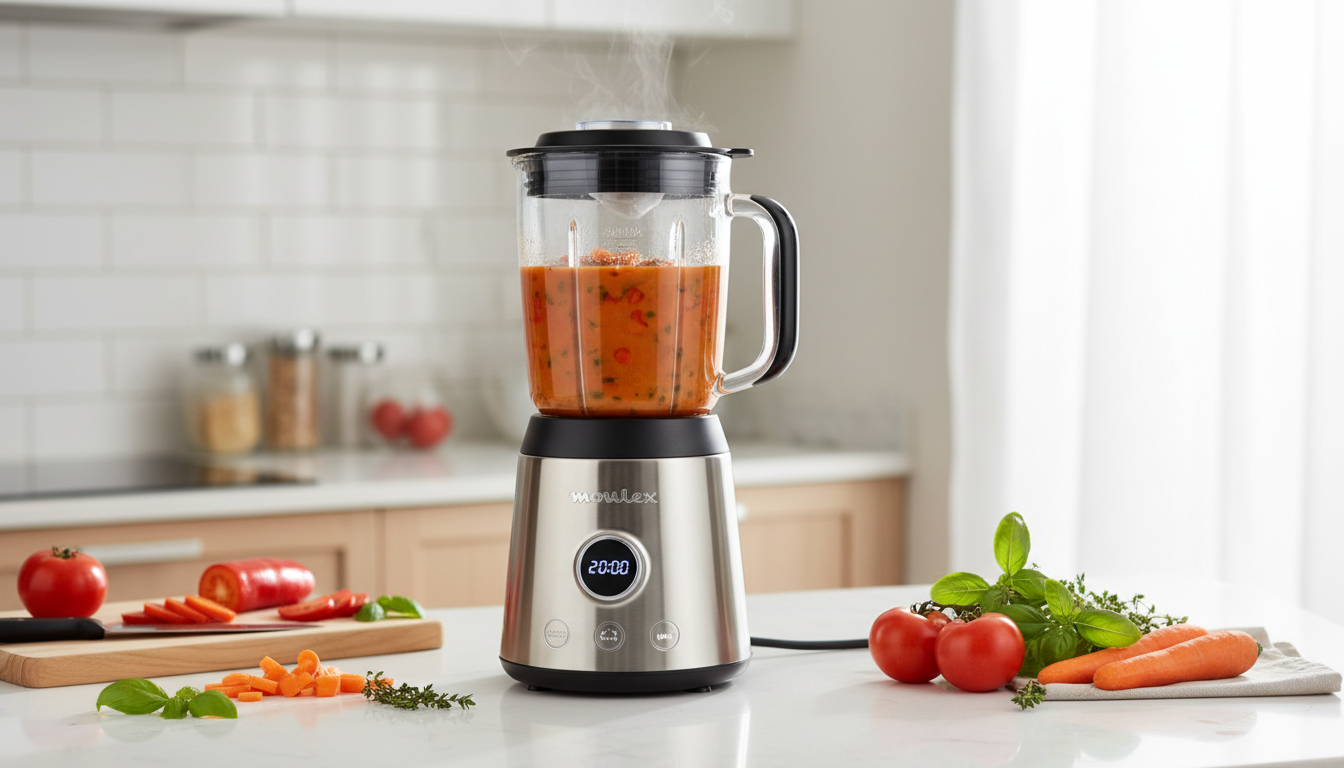 découvrez le moulinex easy soup lm841110, un blender chauffant performant et polyvalent, idéal pour préparer des soupes délicieuses et parfaitement onctueuses en toute simplicité.