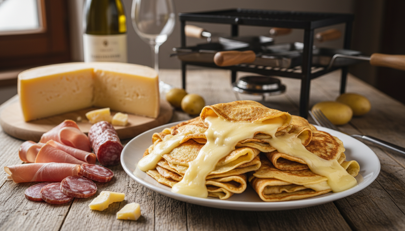 découvrez notre recette gourmande de crêpes fondantes au fromage à raclette, un véritable plaisir savoyard à déguster en famille ou entre amis.