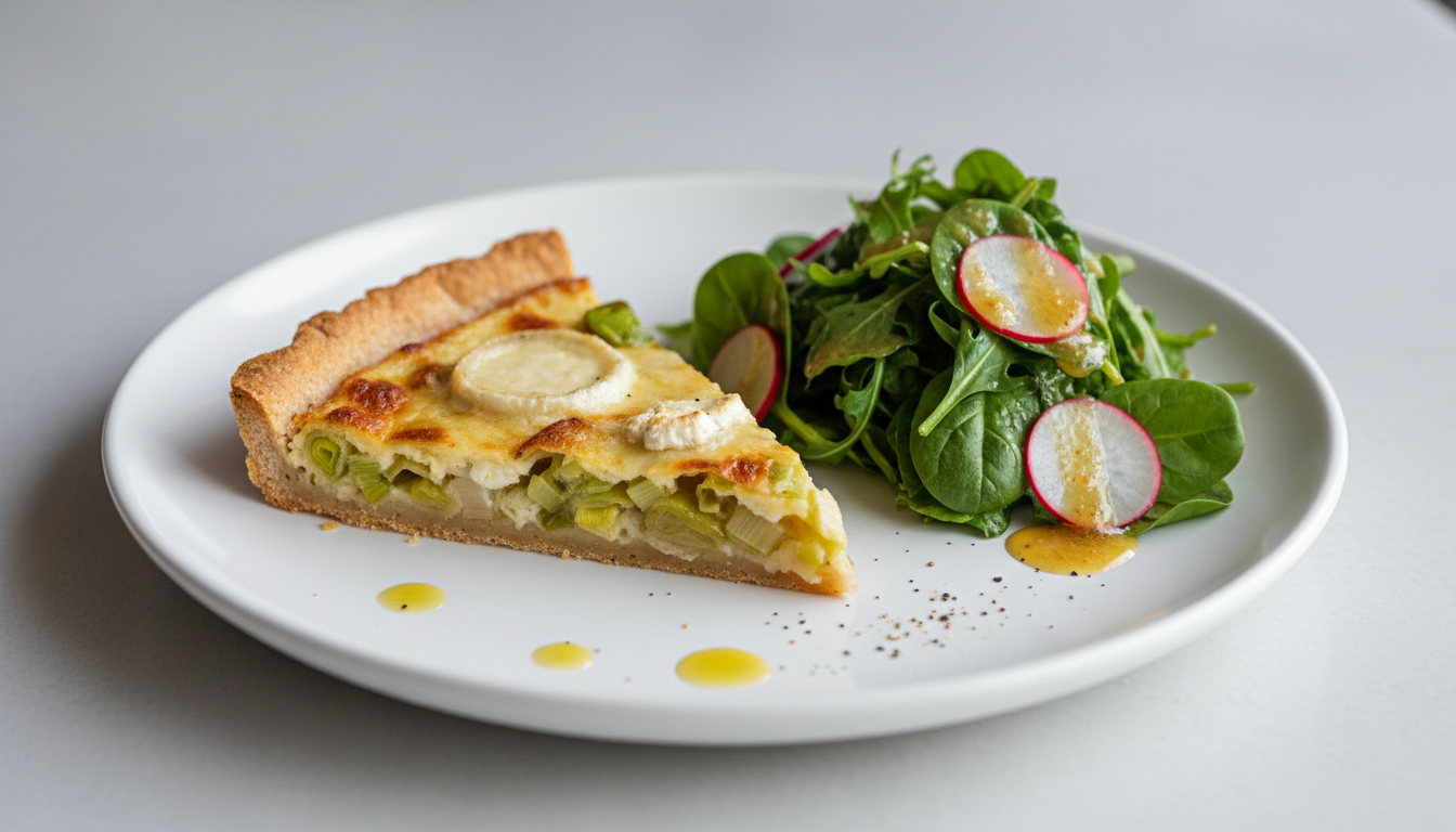 découvrez la tarte rustique aux poireaux et comté, un plat savoureux et convivial qui ravira toute la famille, des enfants aux adultes.