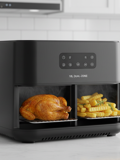 découvrez le test complet de la friteuse sans huile cosori air fryer twinfry 10l, équipée d'un contrôle intelligent et de deux compartiments pour une cuisson saine, rapide et pratique.