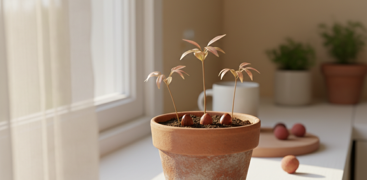 découvrez comment transformer les noyaux du fruit festif en une mini forêt rose en seulement un mois après le dessert, une idée originale et magique pour embellir votre intérieur.
