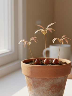 découvrez comment transformer les noyaux du fruit festif en une mini forêt rose en seulement un mois après le dessert, une idée originale et magique pour embellir votre intérieur.