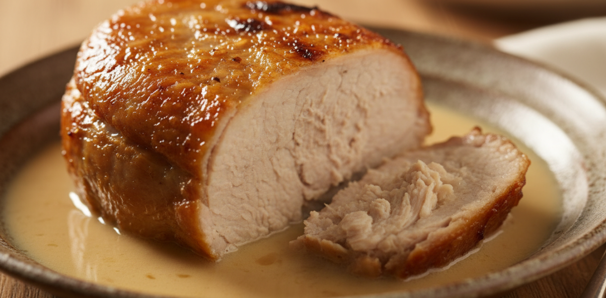 découvrez comment préparer un rôti de porc au lait d'une tendreté exceptionnelle, fondant en bouche et idéal à savourer à la cuillère pour un repas réconfortant.