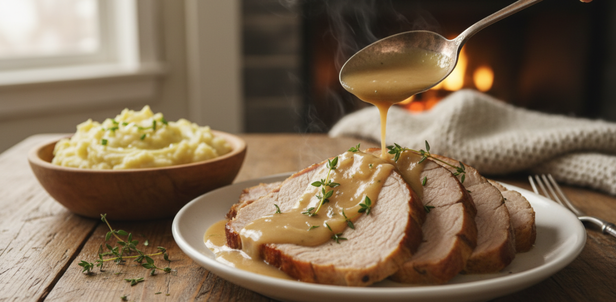 découvrez notre recette de rôti de porc tendre cuit au lait, une douceur fondante à savourer à la cuillère pour un plaisir gourmand inoubliable.