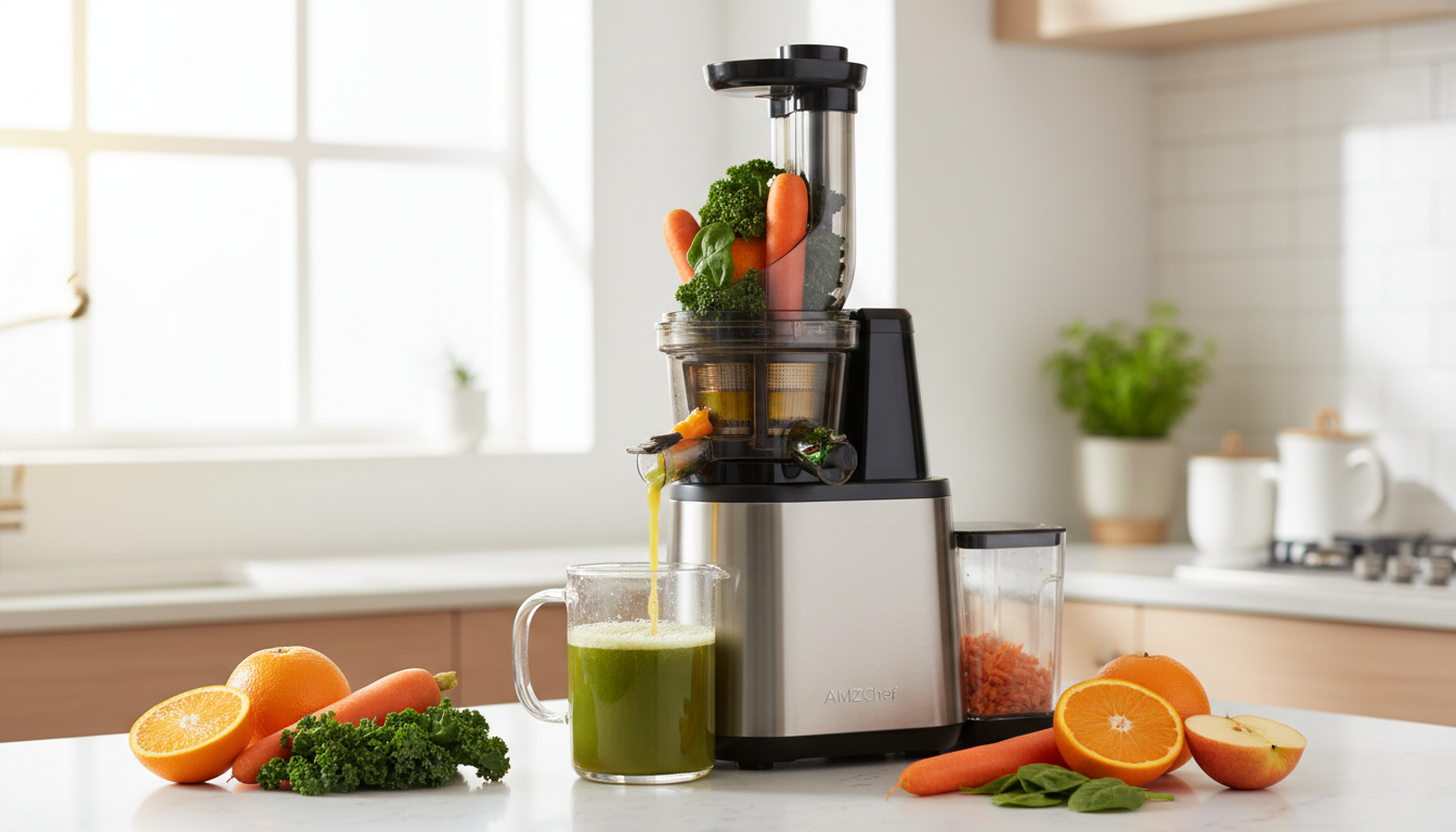 découvrez notre test complet de l'extracteur amzchef 120mm, qui presse lentement pour offrir un jus ultra frais, riche en nutriments et saveurs.