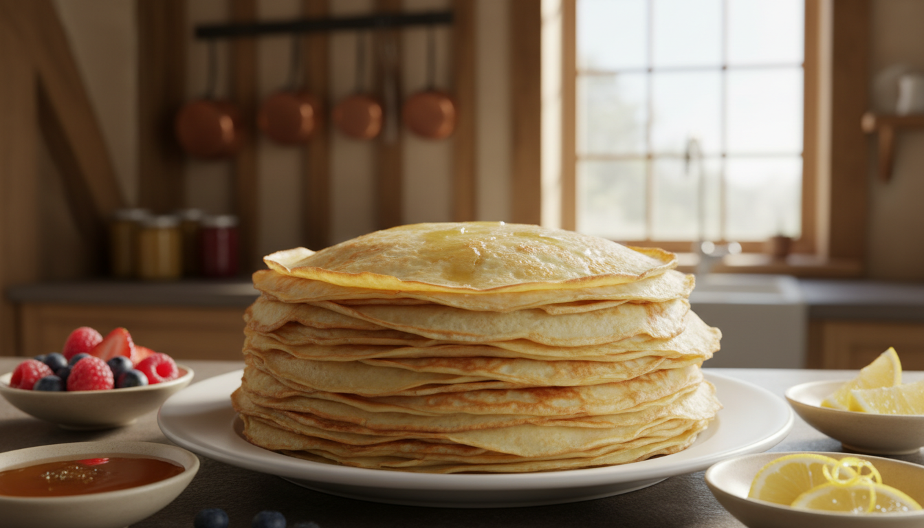 découvrez la recette des crêpes express de cyril lignac, moelleuses et dorées, parfaites pour réussir votre chandeleur à coup sûr et régaler petits et grands.