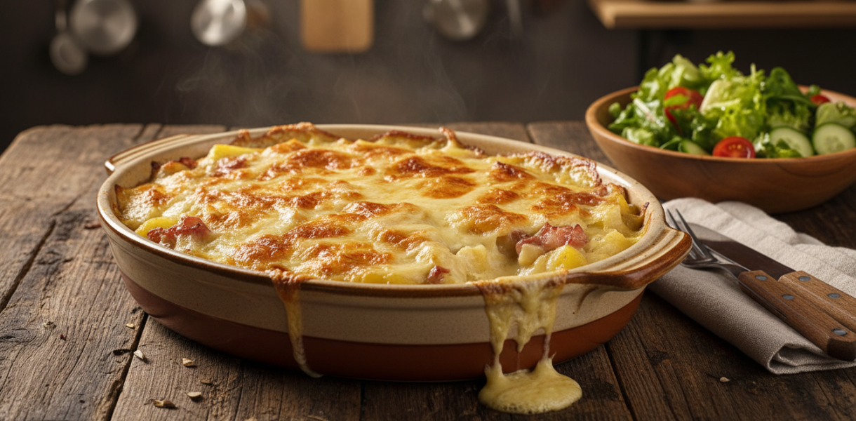 découvrez notre recette facile et généreuse de tartiflette au maroilles, un plat savoureux qui réchauffe les papilles et célèbre les saveurs du nord.
