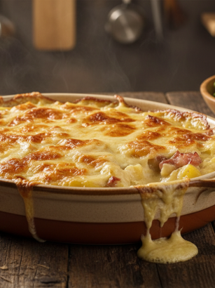découvrez notre recette facile et généreuse de tartiflette au maroilles, un plat savoureux qui réchauffe les papilles et célèbre les saveurs du nord.