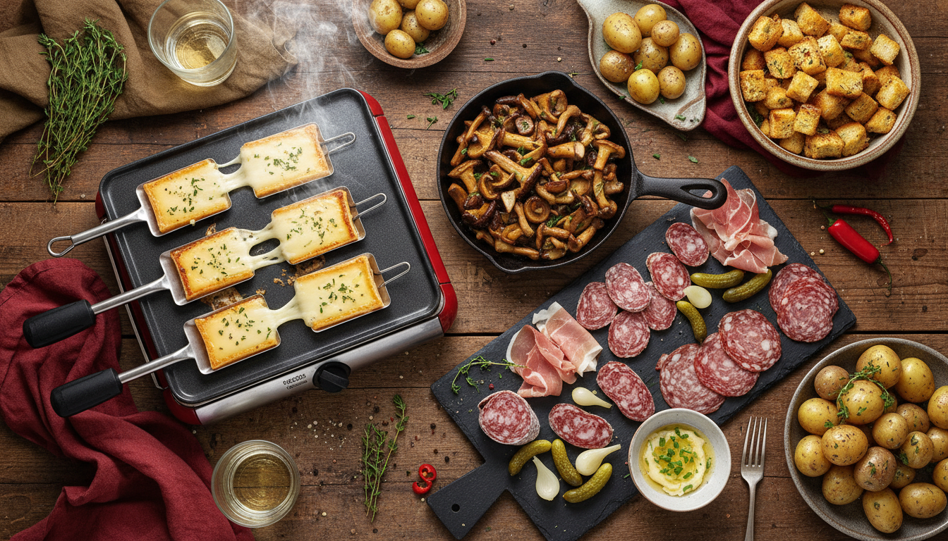 savourez une raclette réinventée avec des champignons délicieux et des croûtons croustillants. découvrez cette recette inédite et fondante, parfaite pour un repas convivial et gourmand.