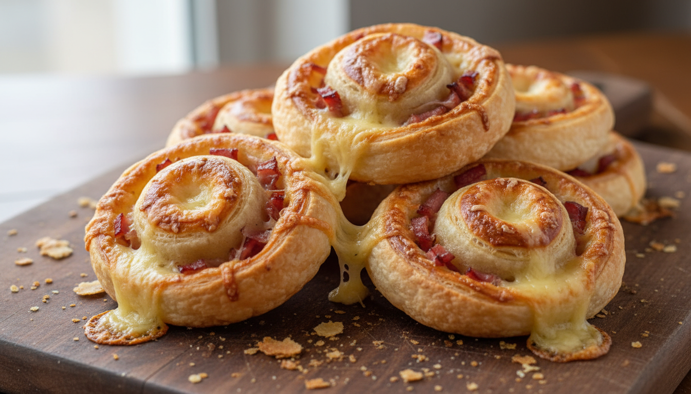 Délices croustillants : torsades au jambon fondant et gouda savoureux, la recette simple à adopter