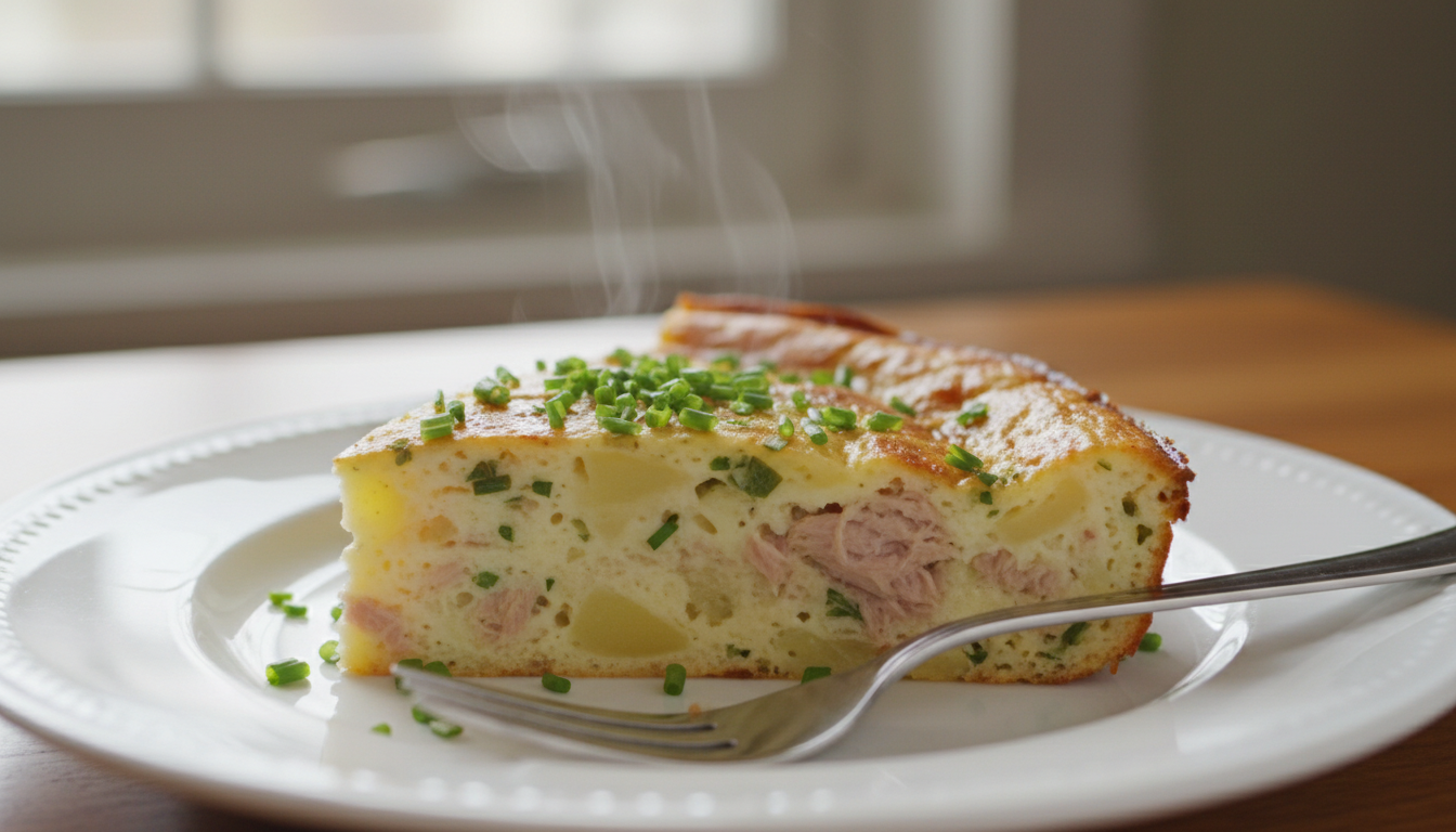 Envie de changer des quiches ? Découvrez le clafoutis fondant pommes de terre-thon, prêt en seulement 5 minutes !