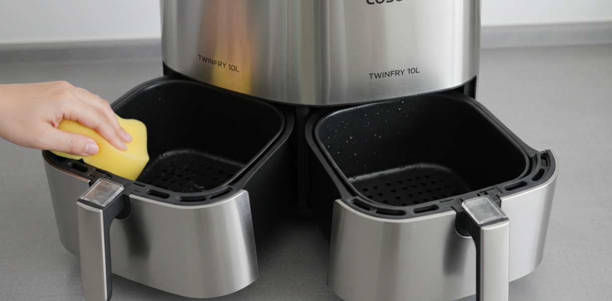 découvrez notre essai complet de la friteuse sans huile cosori air fryer twinfry 10l, équipée d'une commande intelligente pour une cuisson saine et pratique.